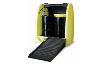 Secondary containment spill pallets and berms