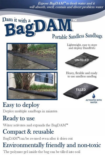BagDAMTM Sandless Sand Bags Flyer