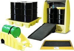 Secondary containment products in collage